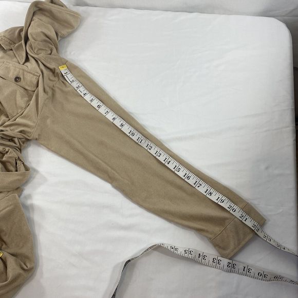 Calvin Klein Women’s 12 Faux Suede Dress Long Sleeve Collared Belt Button Down - Picture 10 of 10